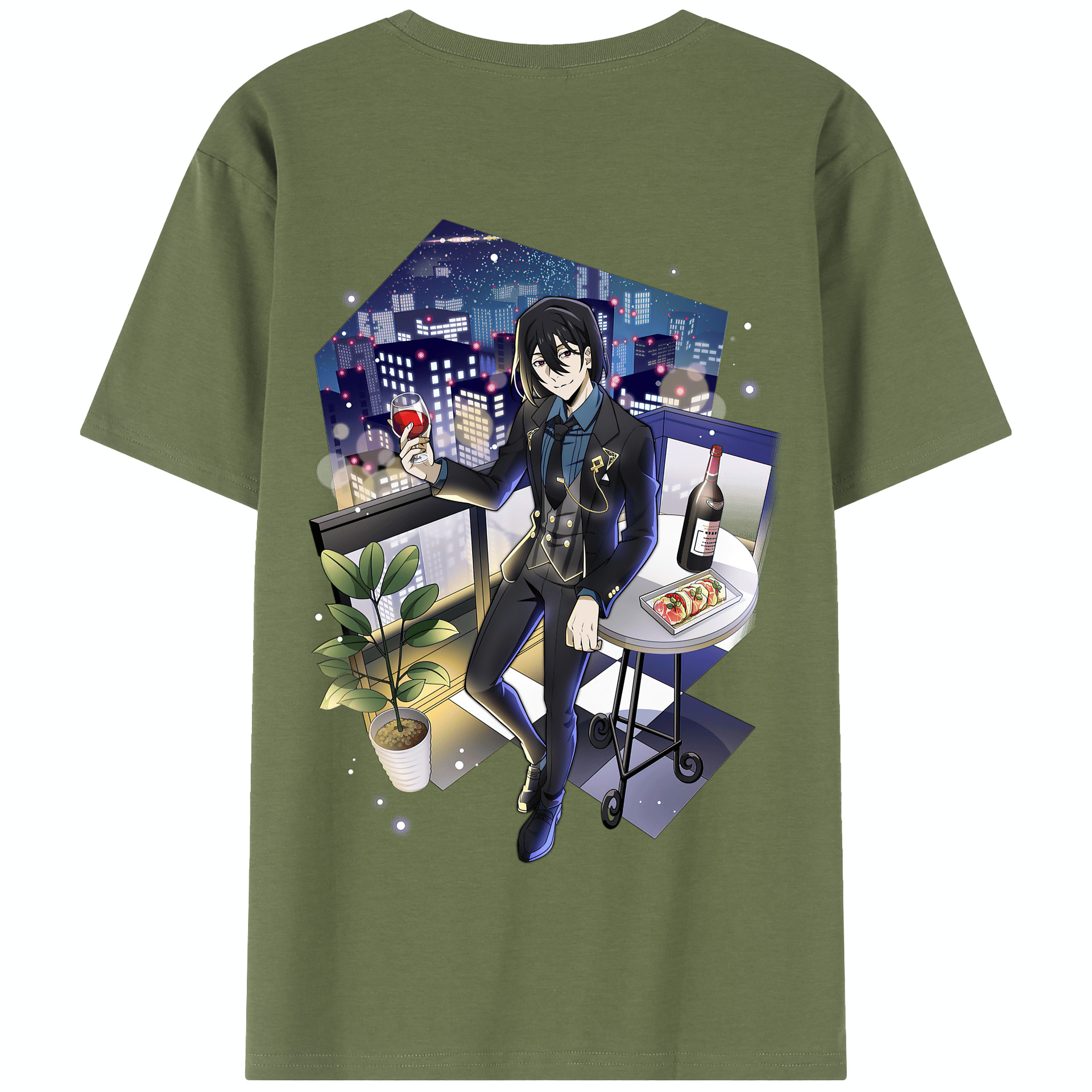 （画像用） 文豪ストレイドッグス Bungo Stray Dogs 綿100％半袖Tシャツ（背面プリント）